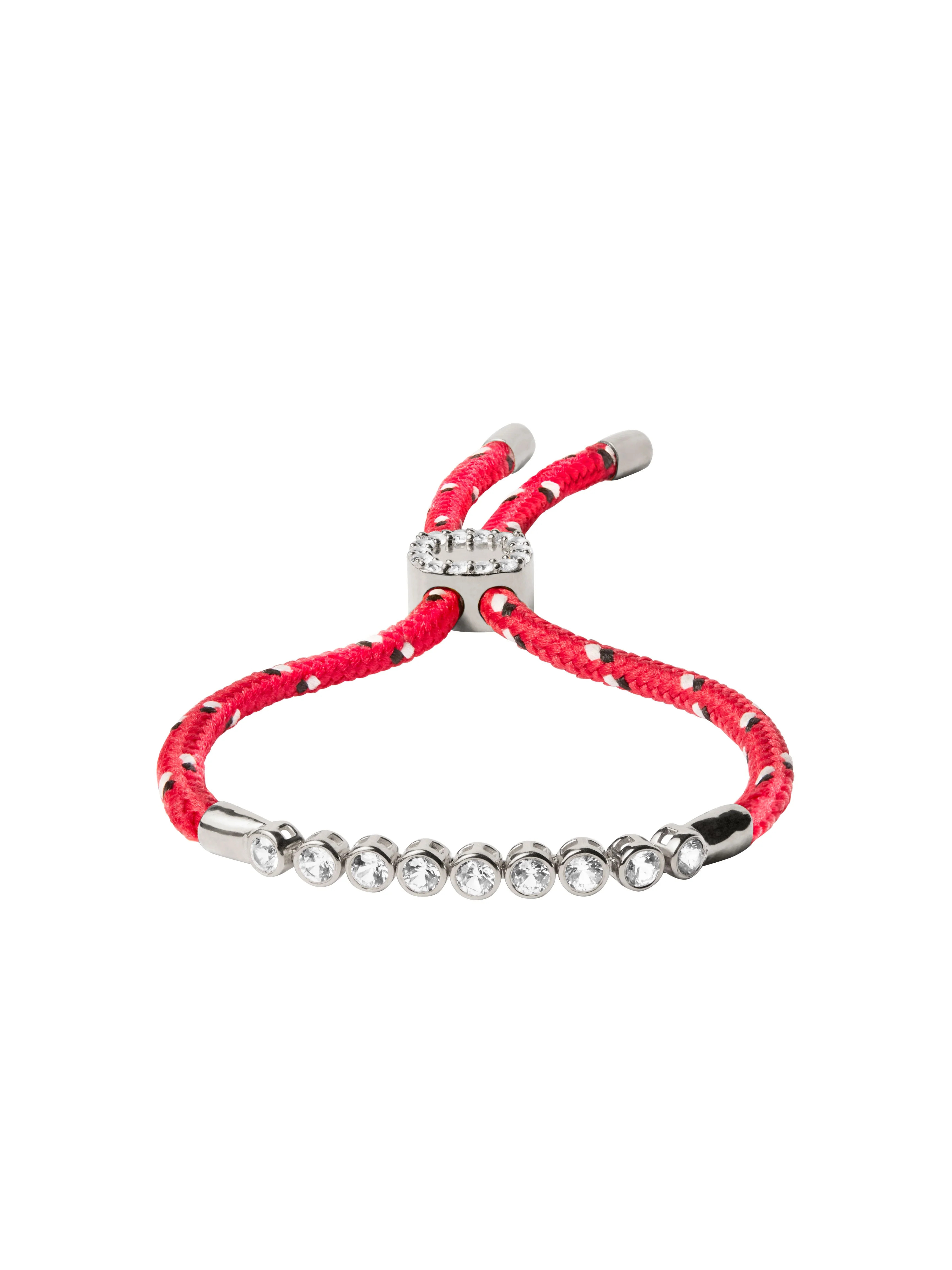 JAMES BEZEL LAB DIAMOND ROUGE PARACORD BRACELET, 14K WHITE GOLD | Dorsey