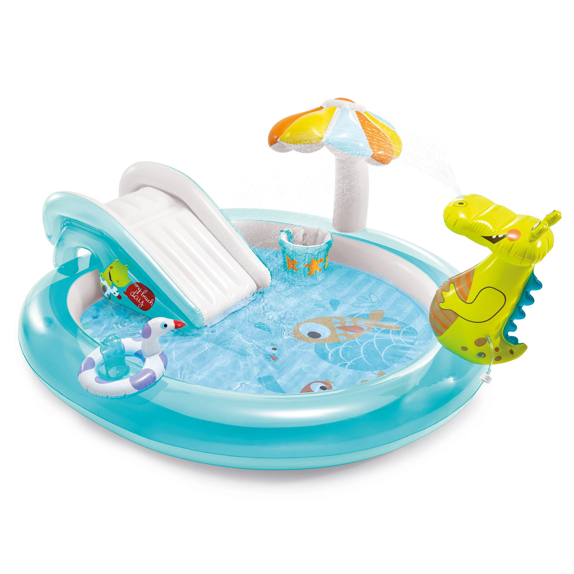 Intex 79-in L x 67-in W Multiple colors/finishes Rectangle Kiddie Pool | 160795 | Lowe's