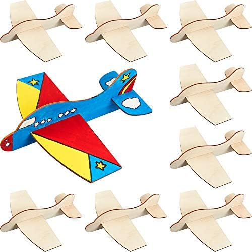 8 Packs Wooden Model Airplane Wood Planes DIY Balsa Wood Airplane Kits Handicraft Toy Plane for B... | Amazon (US)