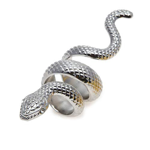 FUTIMELY Vintage Gothic Snake Ring for Women Men - Adjustable Punk Style Animal Wrap Ring - Spirit Cobra Serpent Statement Ring (Silver1) | Amazon (US)