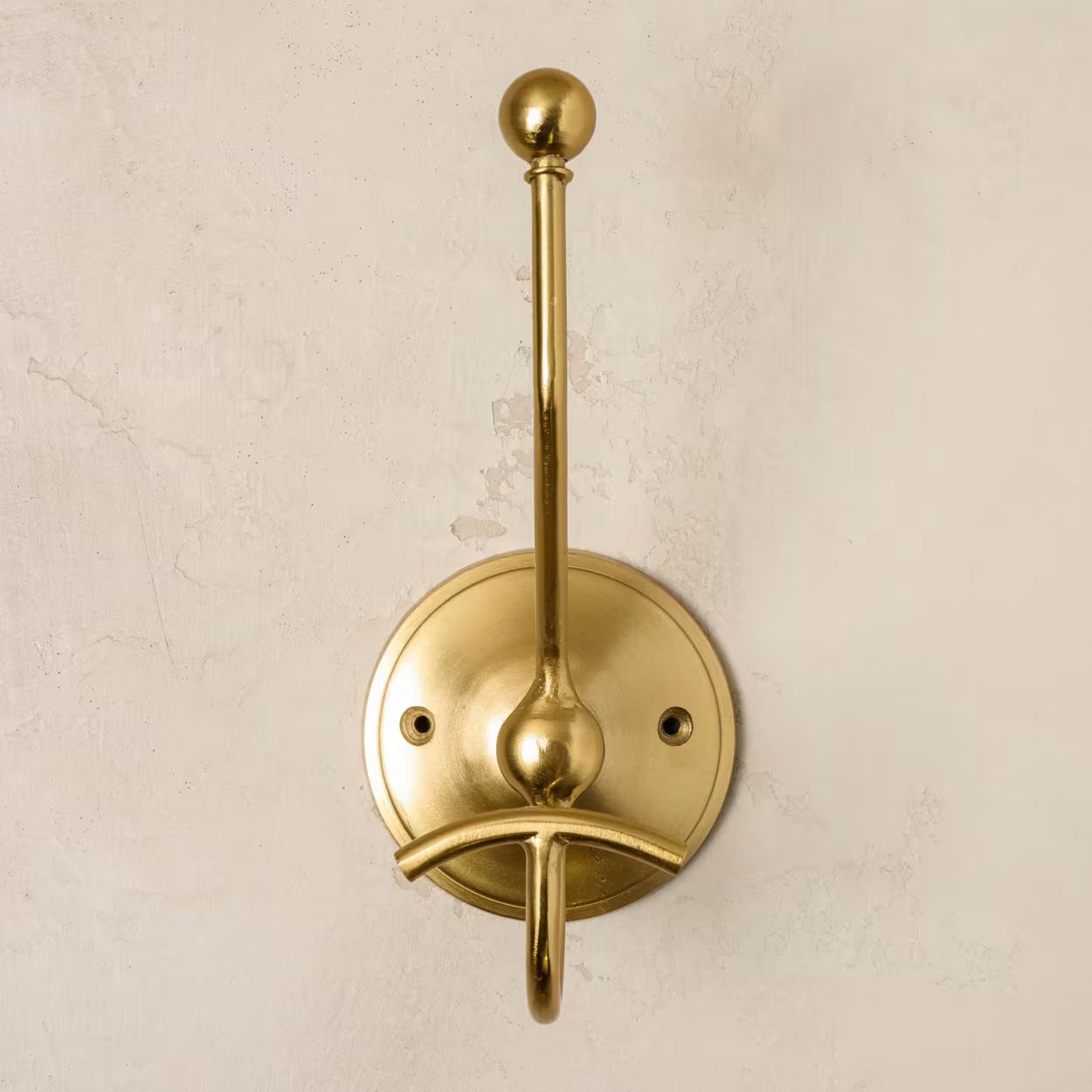 Henry Antiqued Brass Wall Hook | Magnolia