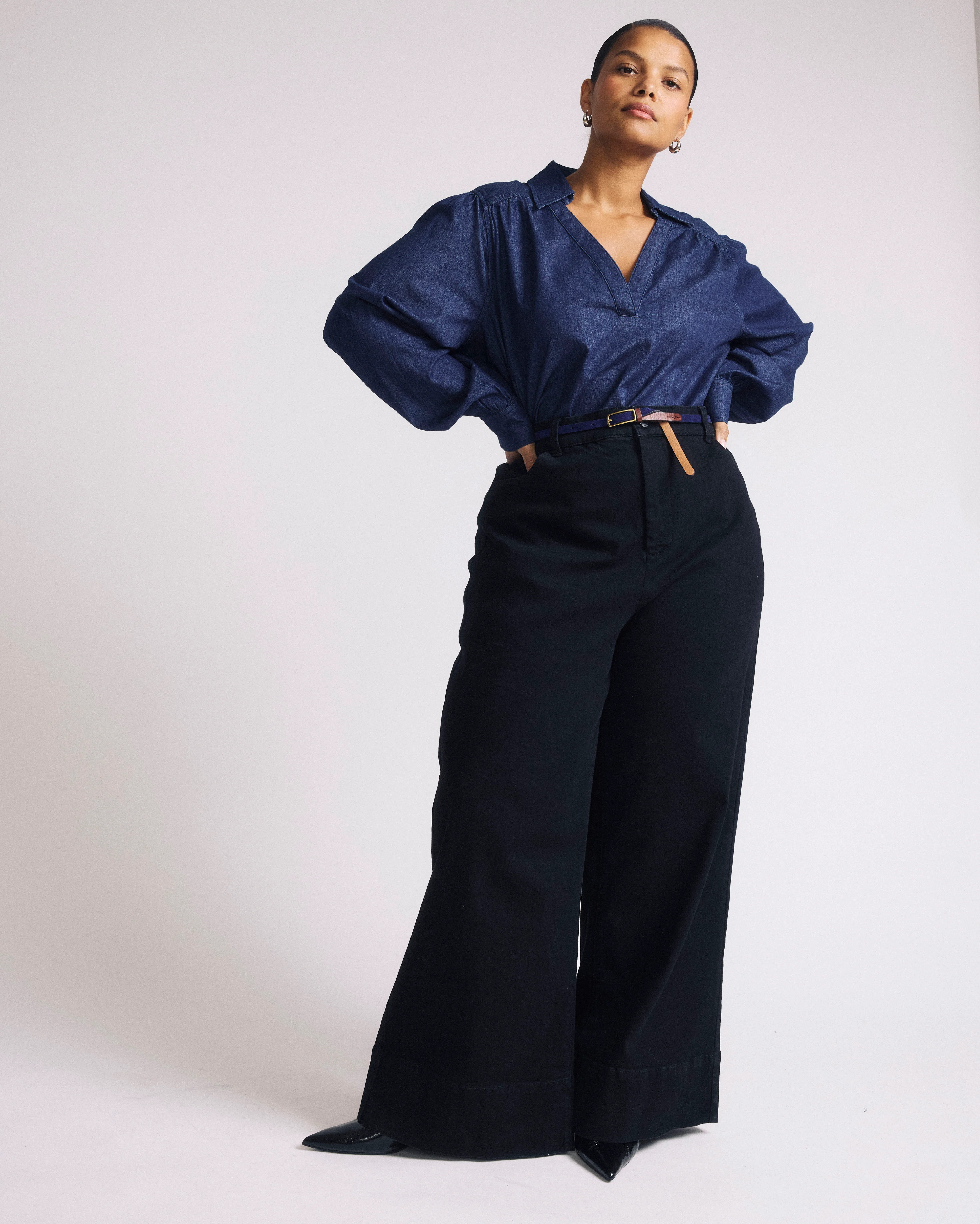 Carrie High Rise Wide Leg Jeans - Jet Black | Universal Standard