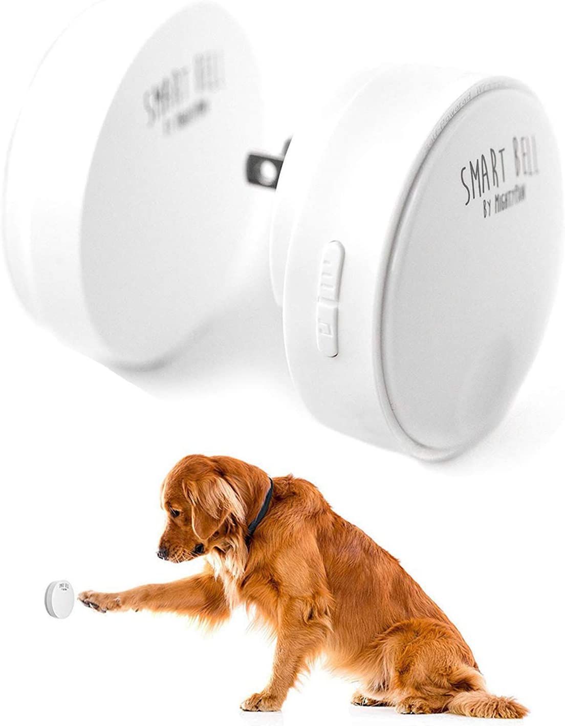 Mighty Paw Smart Bell 2.0, Dog Doorbell for Potty Communication, Super-Light Press Button Door Be... | Amazon (US)