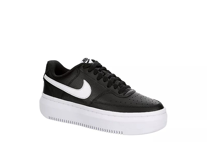 Nike Womens Court Vision Alta Sneaker - Black | Rack Room Shoes
