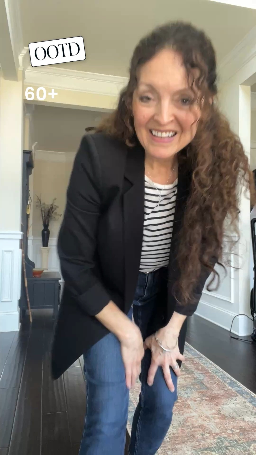 #OOTD 60+
Headed to church with the no boundaries tennis shoes, skinny jeans, black & white t and oversized, black blazer 😉

Everyone have a wonderfully blessed day!🥰

#LTKootd #LTKOver40