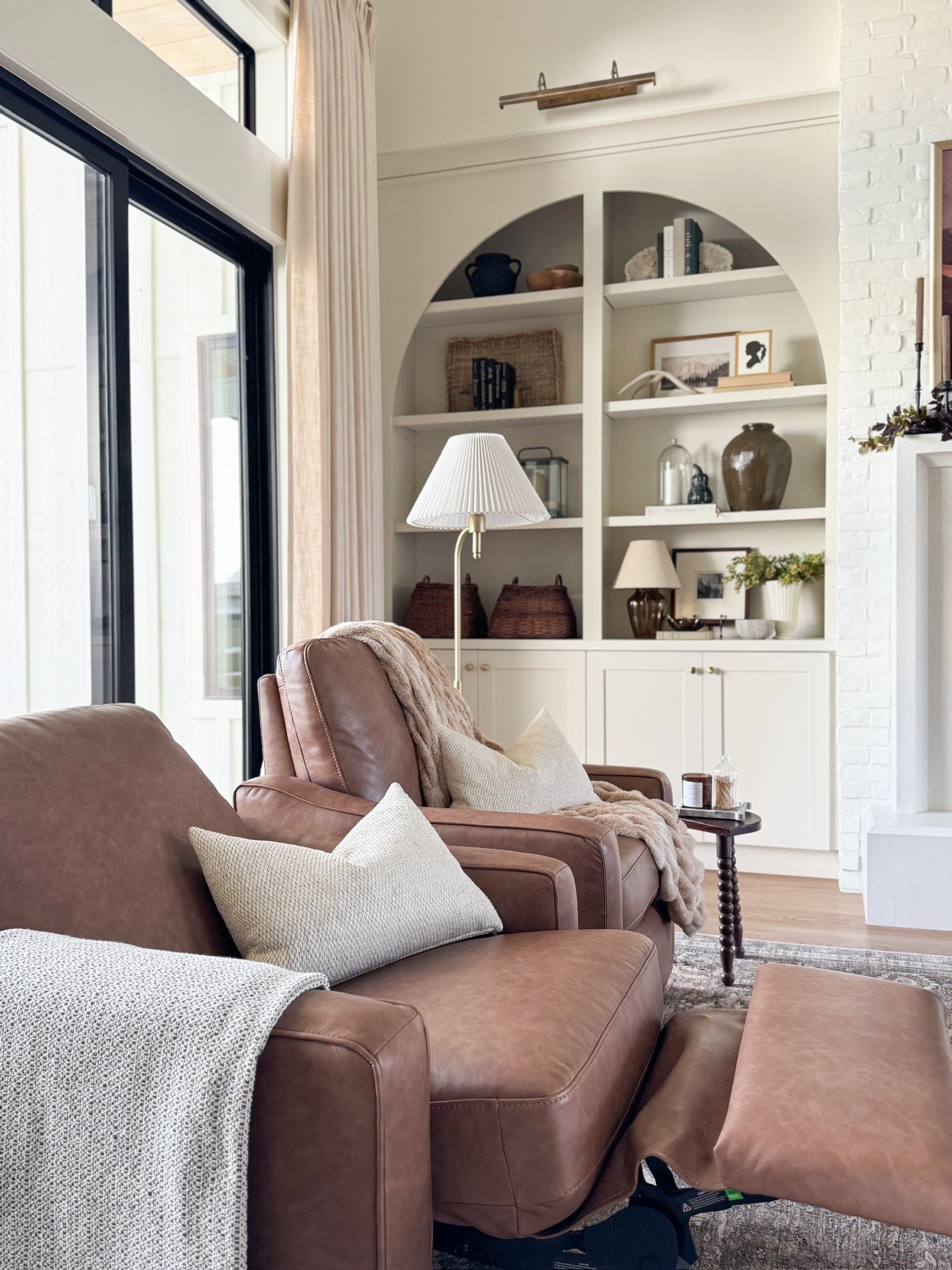 My gorgeous faux leather power recliners just restocked in the beautiful wheat linen upholstered version! Only $324 and so so good. Comfortable, affordable, and very versatile in style! 

#LTKHome