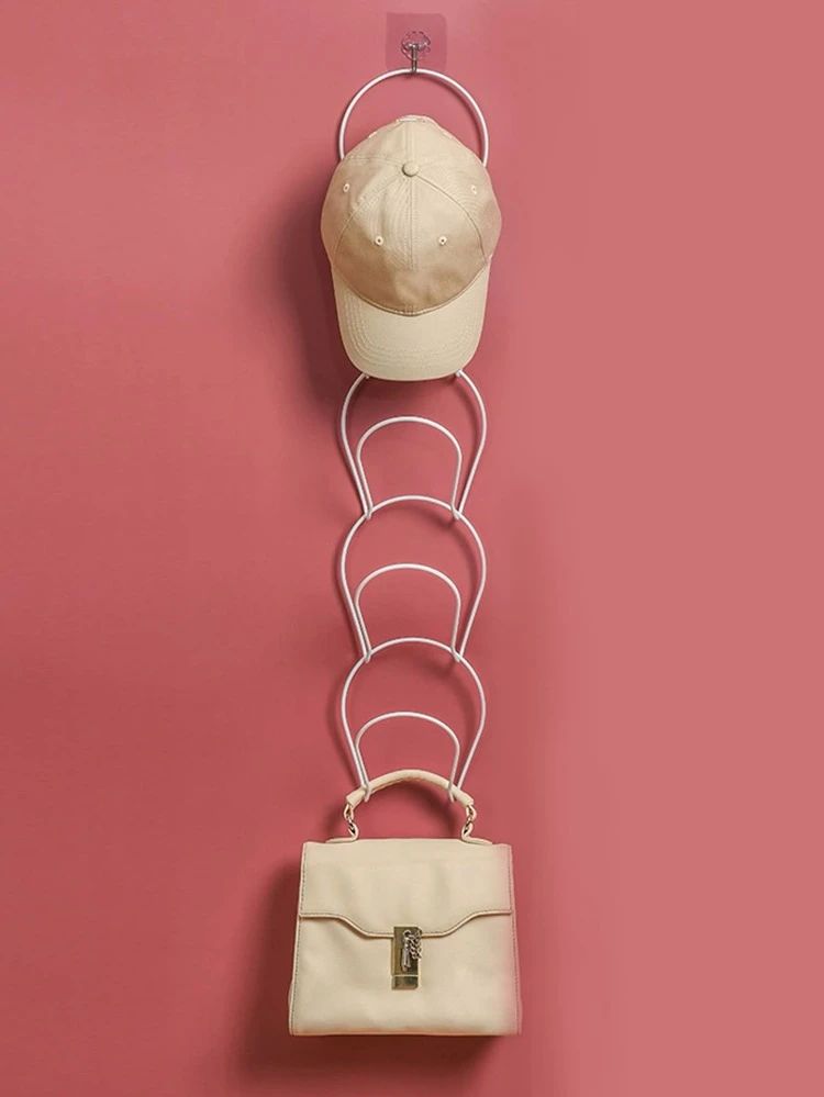 1set Solid Color Hat & Bag Storage Rack | SHEIN