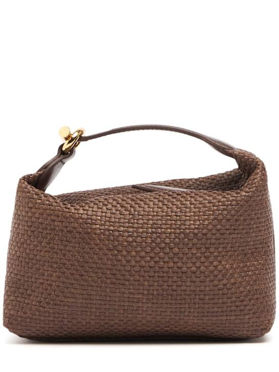 Micro Pillow raffia effect pouch | Luisaviaroma