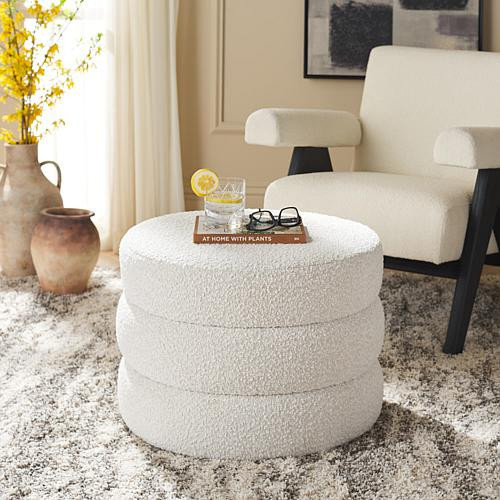 Safavieh Ryth Ottoman - Light Beige | HSN