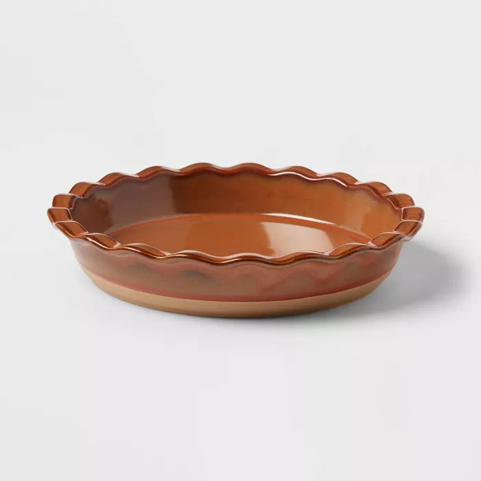 10" Stoneware Pie Pan Orange - Threshold™ | Target