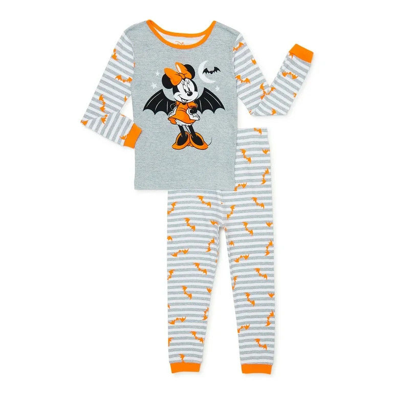 Disney Minnie Mouse Girls Long Sleeve Halloween Pajama Set, 2-Piece, Sizes 4-10 | Walmart (US)