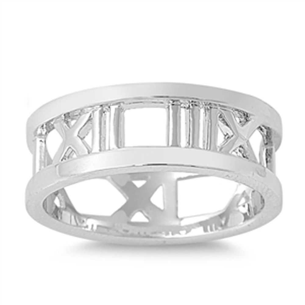 Men's Roman Numeral Eternity Ring 925 Sterling Silver Band Jewelry Female Male Unisex Size 7 - Wa... | Walmart (US)