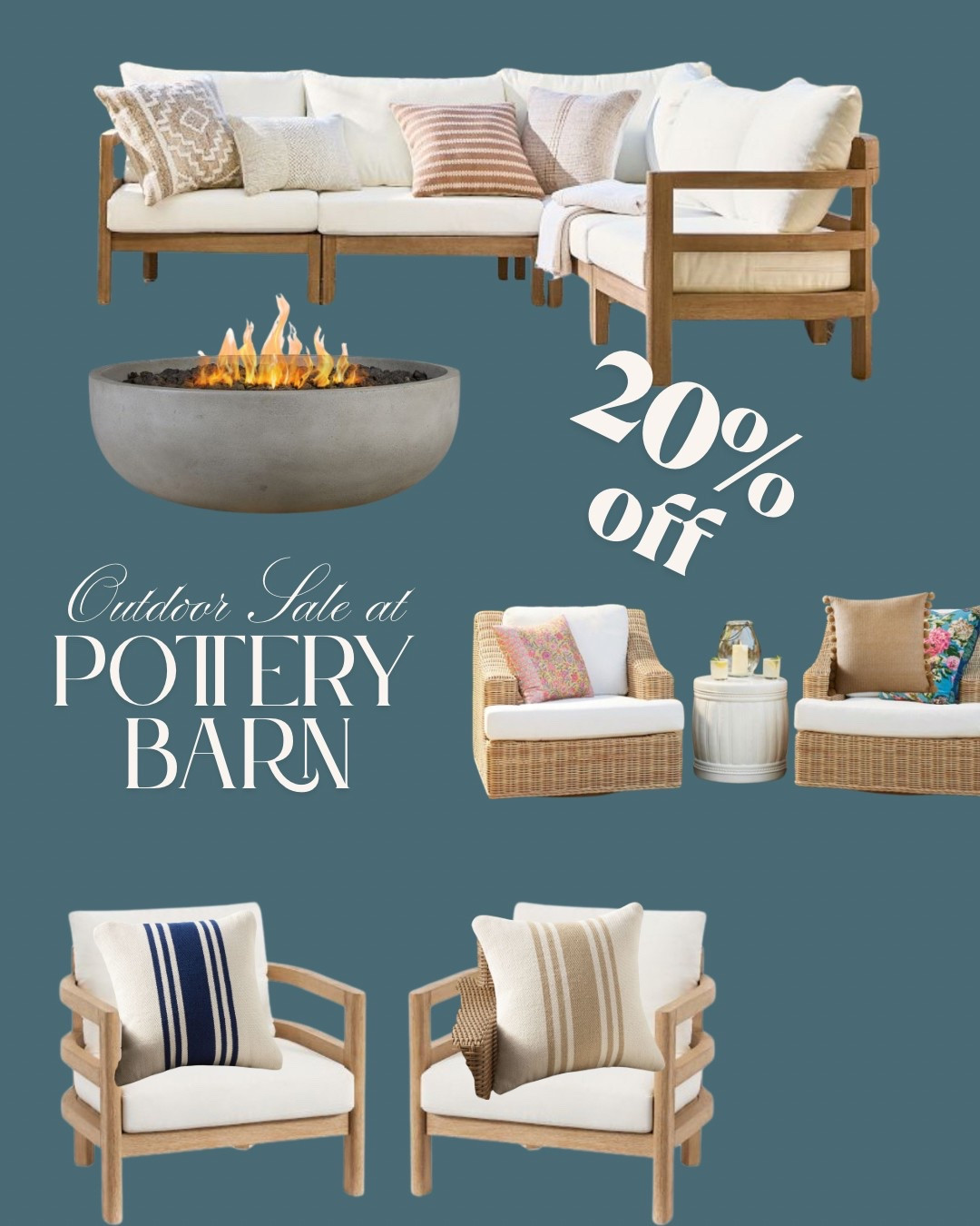 Pottery Barn outdoor is on sale now!!  LOVE these styles. ❤️❤️

#LTKHome #LTKSeasonal #LTKSaleAlert