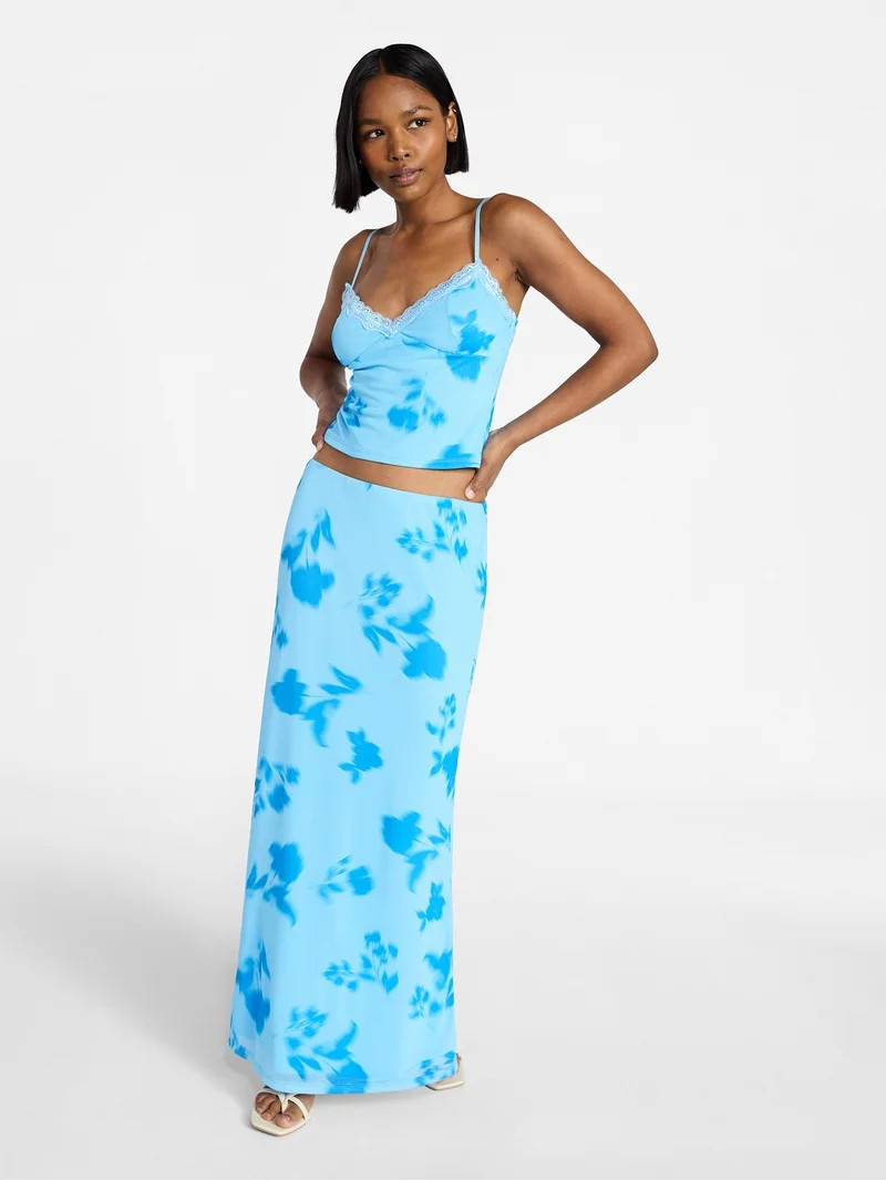 No Boundaries Mesh Maxi Skirt, Women's XXS-XXL | Walmart (US)