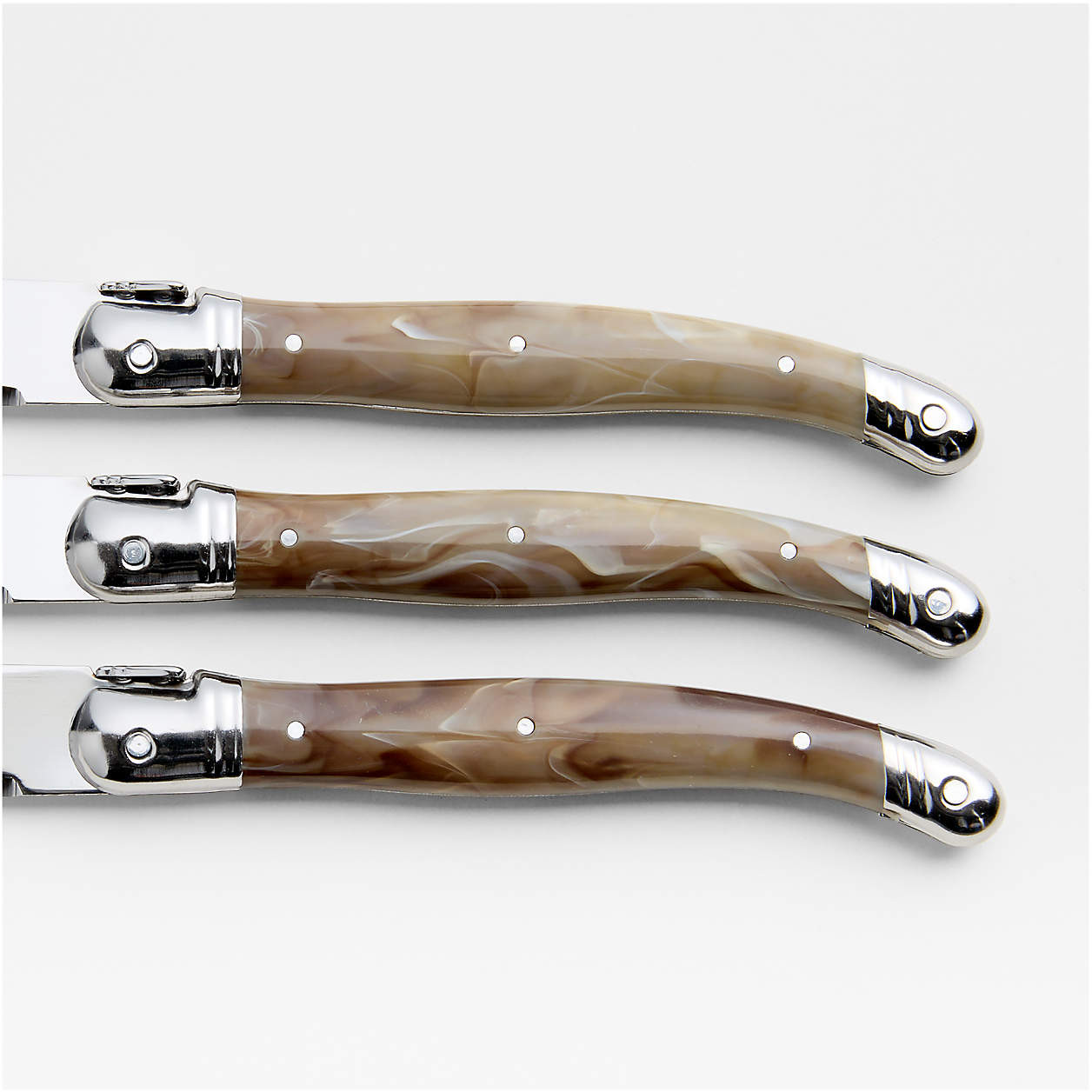 Jean Dubost Laguiole Dark Horn Steak Knives, Set of 6 + Reviews | Crate & Barrel | Crate & Barrel