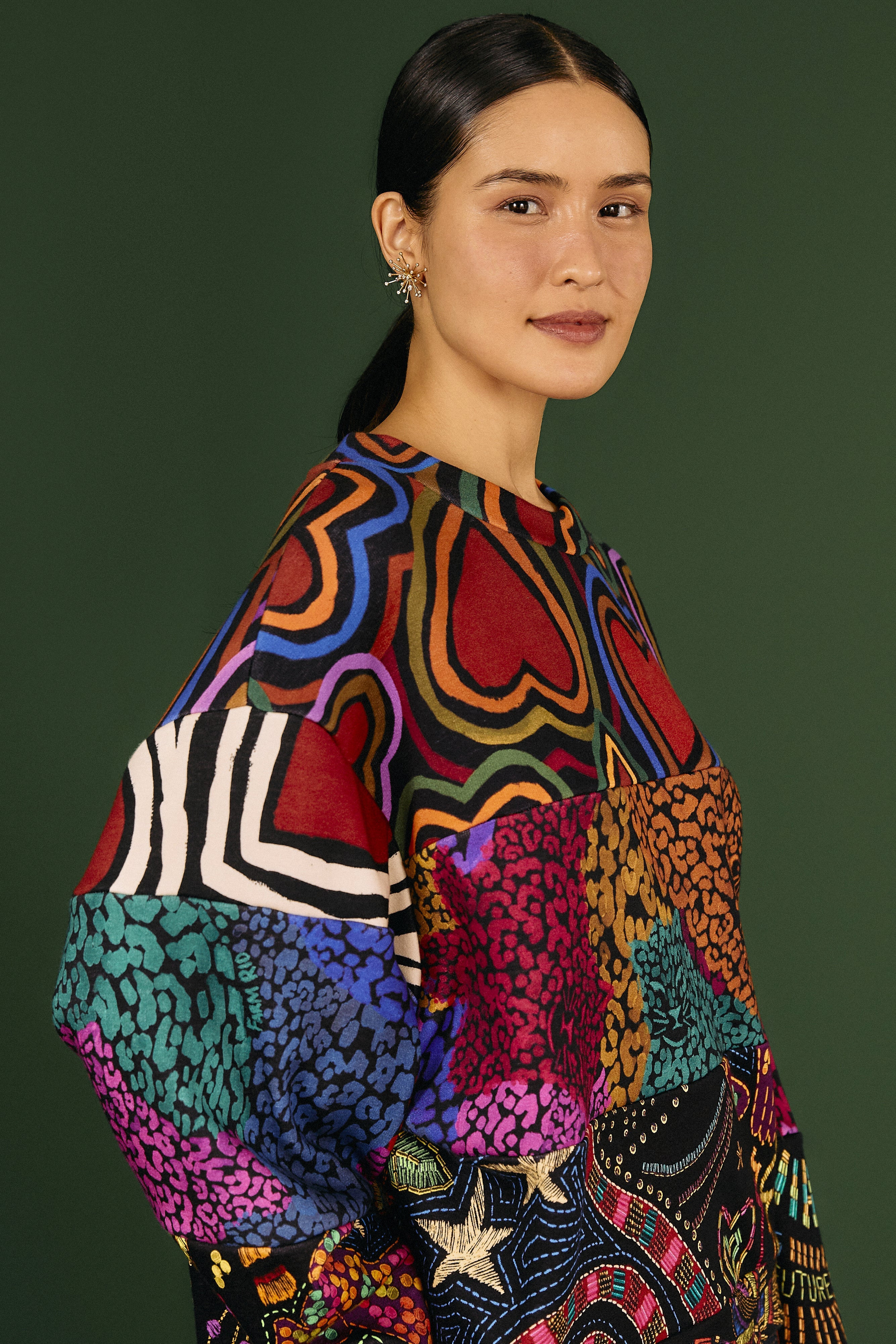 Mixed Prints Sweatshirt | FarmRio (US)