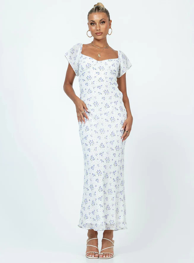 Hera Maxi Dress White Floral | Princess Polly US