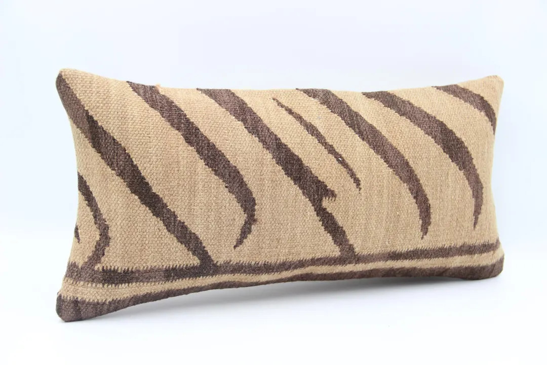 Handmade Kilim Lumbar Pillow Cover: Turkish Oriental Embroidery, 10x20 Inch - Etsy | Etsy (US)