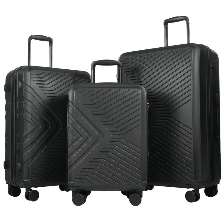 Travelhouse 3 Piece Hardshell Luggage Set Hardside Lightweight Suitcase with TSA Lock Spinner Whe... | Walmart (US)