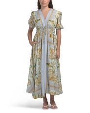 Cinched Waist Printed Maxi Dress | TJ Maxx