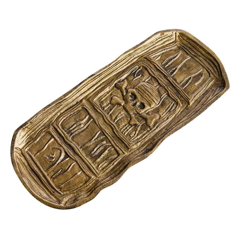 Antique Gold Skull Tray, 13.5" | At Home