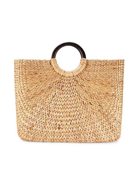 Sea & Grass Sara Seagrass Top Handle Bag on SALE | Saks OFF 5TH | Saks Fifth Avenue OFF 5TH