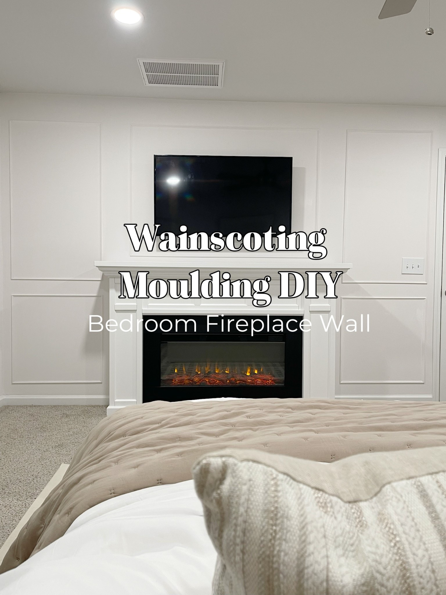 From an empty wall to my favorite corner of the bedroom 🤍
Modern wainscoting + a freestanding fireplace completely transformed this space.
Proof that details change everything.
 

#LTKSaleAlert #LTKHome #LTKSeasonal