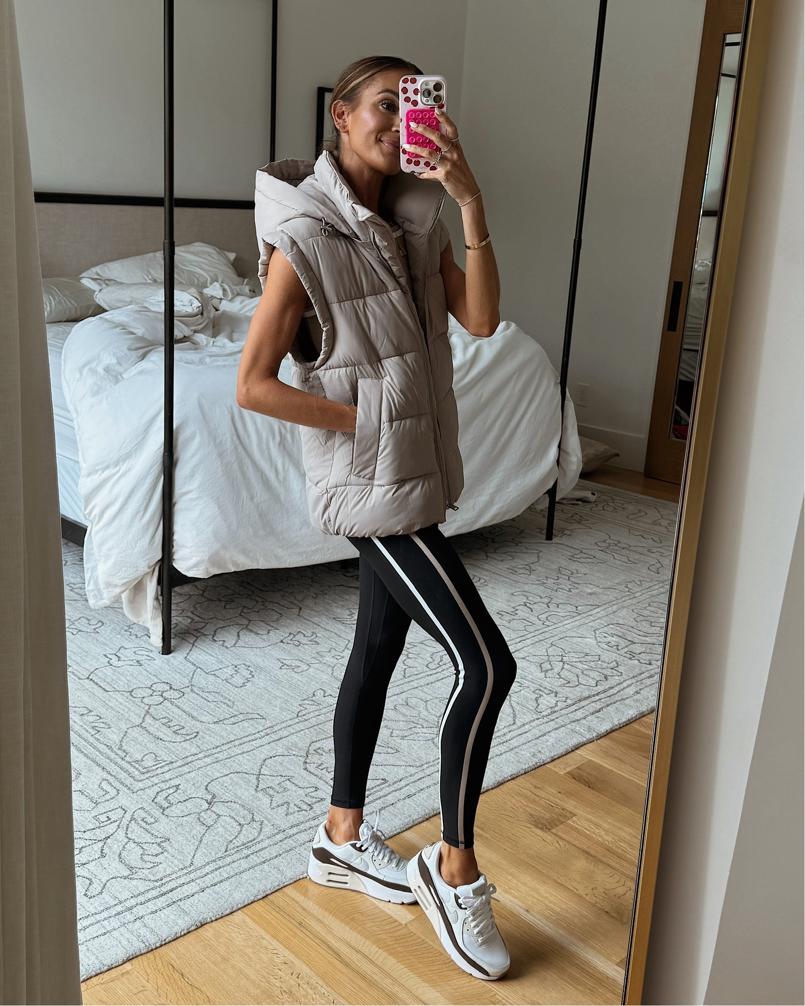 love this slightly oversized puffer! 🤍 perfect for fall + it’s on sale! 👏🏻 wearing xs in everything 

#LTKFitness #LTKSaleAlert