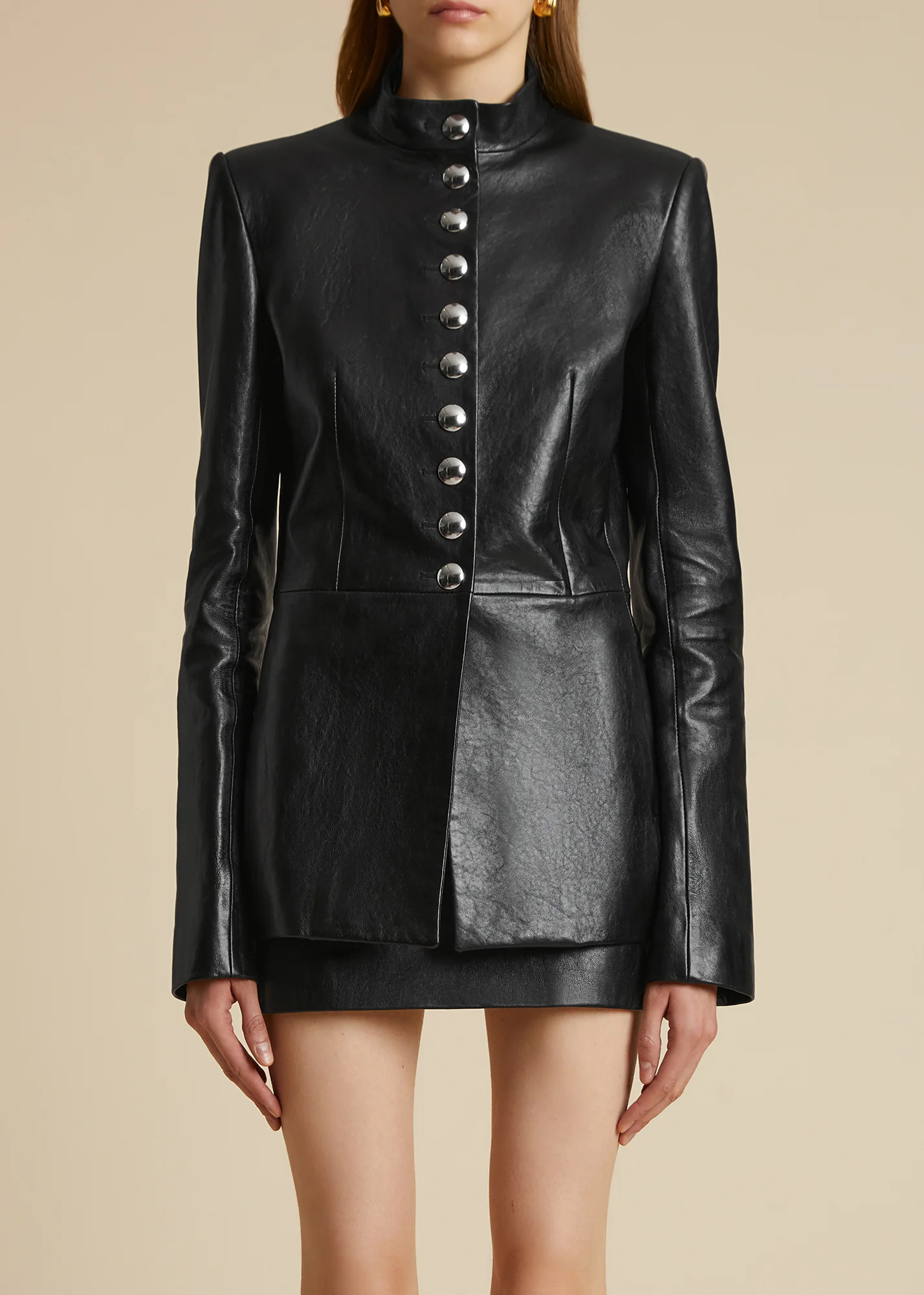 The Samuel Jacket in Black Leather | Khaite