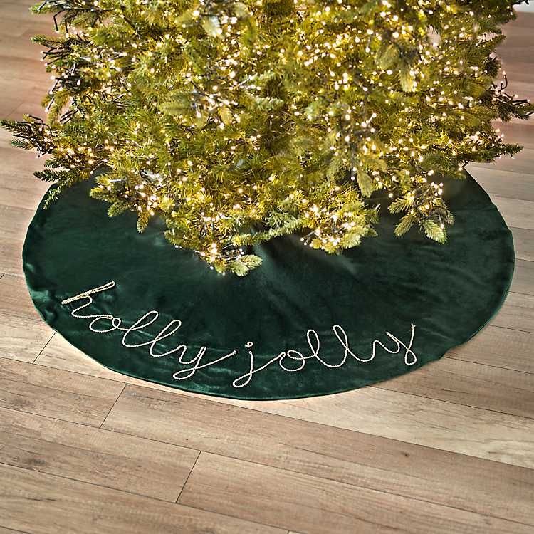 Green Holly Jolly Tree Skirt | Kirkland's Home
