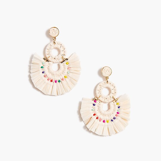 Raffia fan earrings | J.Crew Factory
