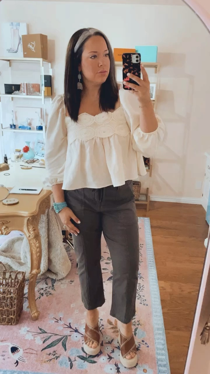 Earth tones | neutral outfit | Anthropologie | olive green | H&M | workwear | agate stone | natural stone | work style | working mom | crochet

#LTKstyletip #LTKBacktoSchool #LTKSeasonal