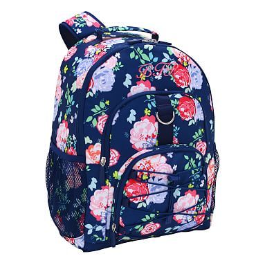 Gear-Up Garden Party Floral Navy Recycled Backpack | Pottery Barn Teen