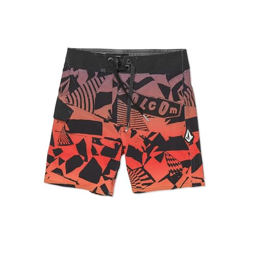 Volcom Boys' Little Toddler Uproar Mod Boardshort Swim Trunks, Black | Amazon (US)