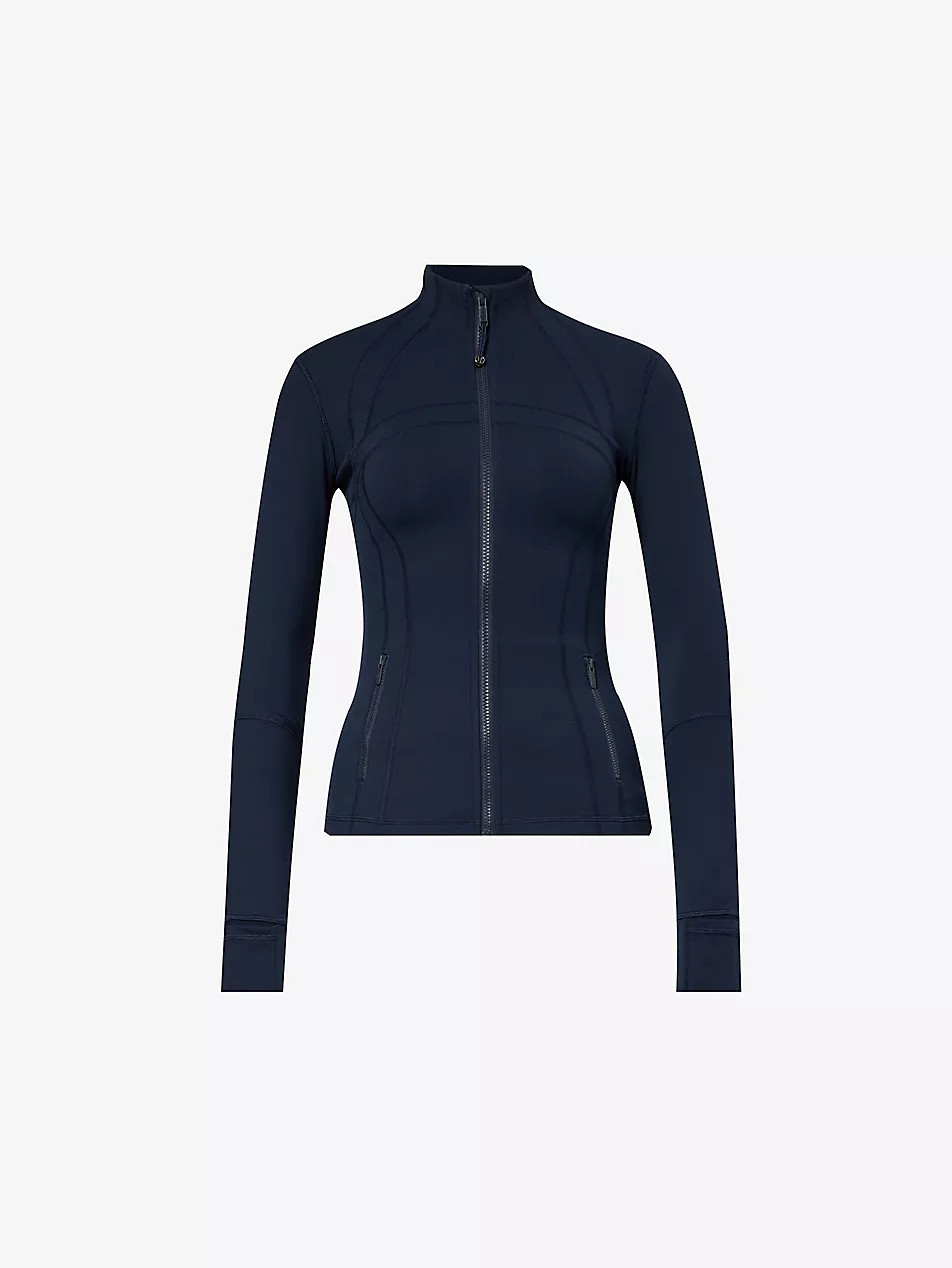 Define funnel-neck fitted stretch-woven jacket | Selfridges