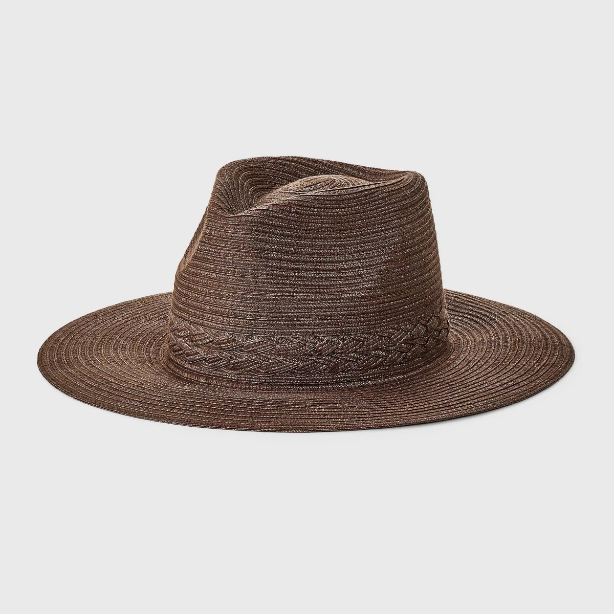 Straw Knit Fedora Hat - Universal Thread™ Brown | Target