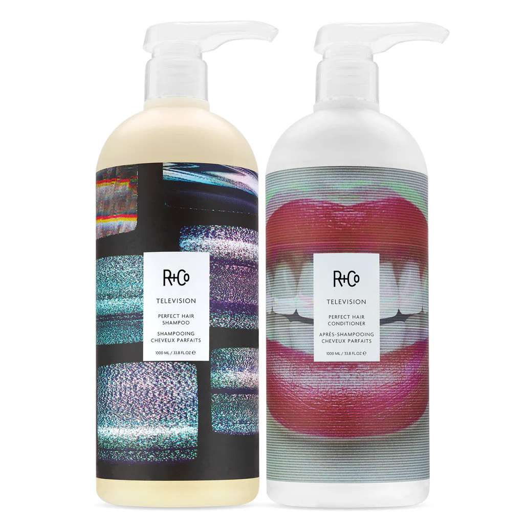 TELEVISION Perfect Hair Shampoo + Conditioner Liter Set | R+Co