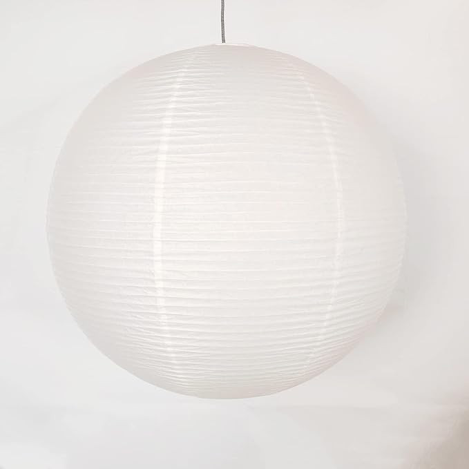 White Round paper lamp shade 50cm(19Inch) Chinses Lantern Pendant Lamp Shade,Large Foldable Lamps... | Amazon (US)