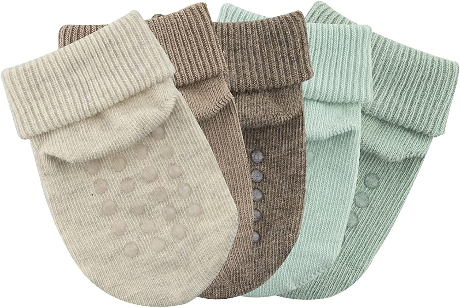 BROSS Unisex Baby Socks&Organic Cotton Baby Socks&Baby Girl Socks&Baby Boys Socks 5 pair socks& N... | Amazon (US)