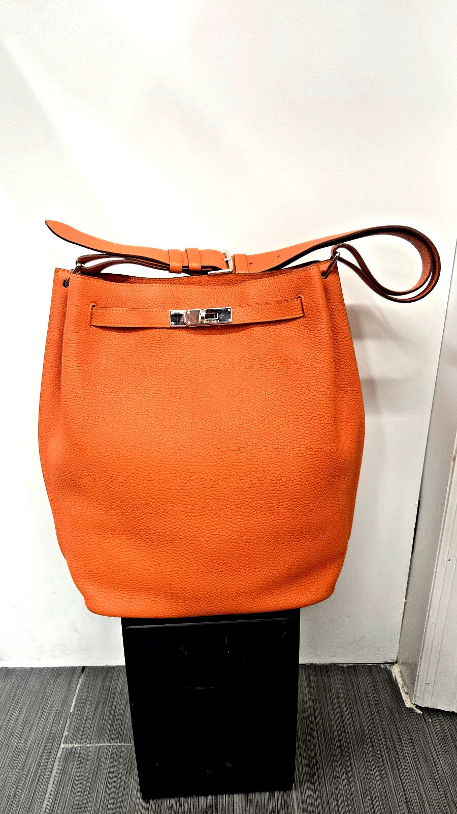 HERMES TOGO SO KELLY 26 SHOULDER BAG SATCHEL  ORANGE PALLADIUM AUTH. | eBay US