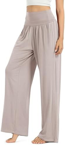 ODODOS Women's Wide Leg Palazzo Lounge Pants with Pockets Light Weight Loose Comfy Casual Pajama ... | Amazon (US)