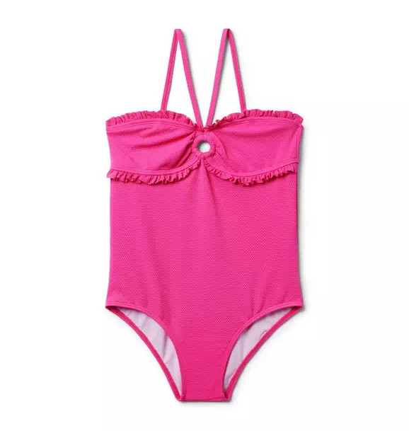 Recycled Ring Halter Swimsuit | Janie and Jack