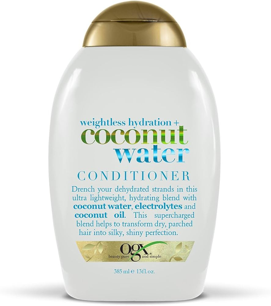 OGX Weightless Hydration + Coconut Water Conditioner, 13 Ounce Bottle Sulfate-Free Surfactants | Amazon (US)