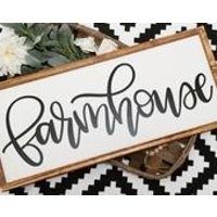 FARMHOUSE Sign, Farmhouse sign wood, wood farmhouse sign, farmhouse painted sign, farmhouse kitchen sign,  Farmhouse sign for kitchen | Etsy (US)