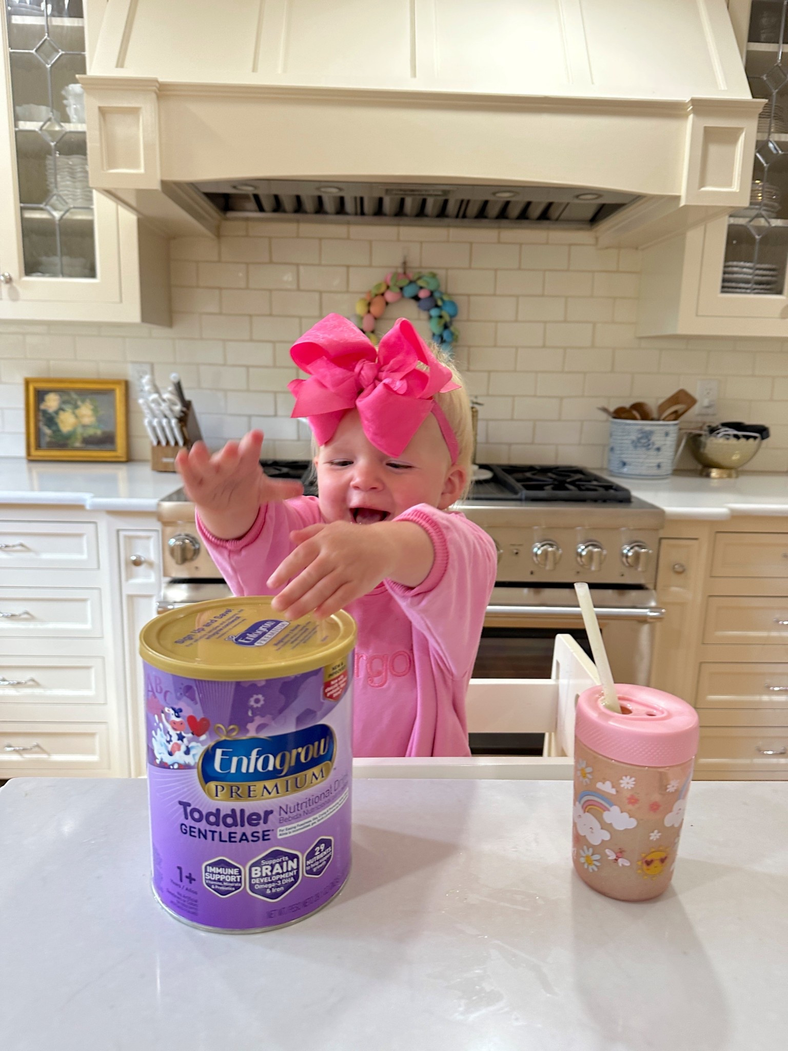 #ad Picky toddler approved! We love adding our Enfagrow into our smoothies! I feel good knowing that she’s getting the nutrition she might still need. We pick ours up at Target! #ad #targetpartner #target #enfagrow 