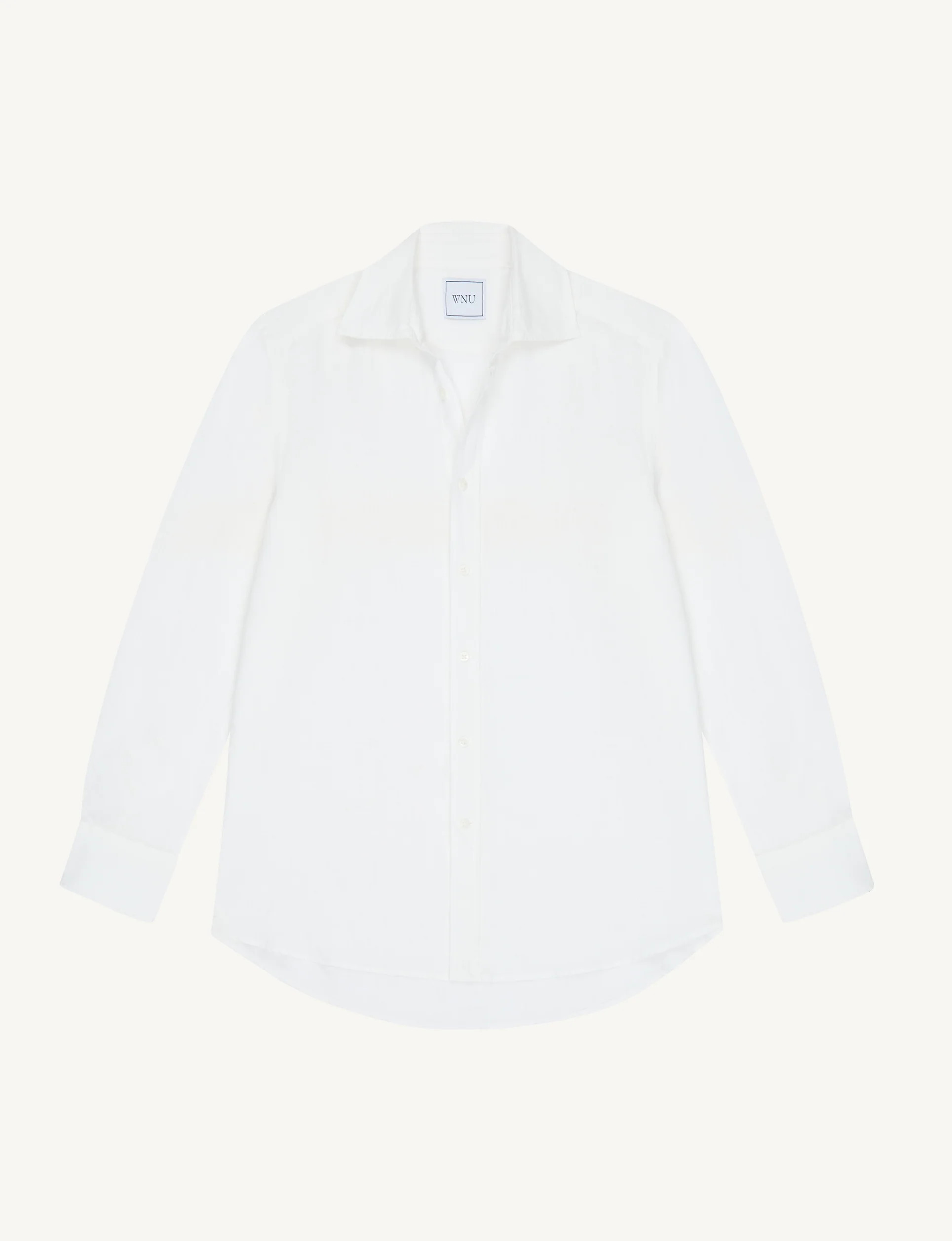 WNU Women's White Linen Boyfriend Shirt | With Nothing Underneath | With Nothing Underneath