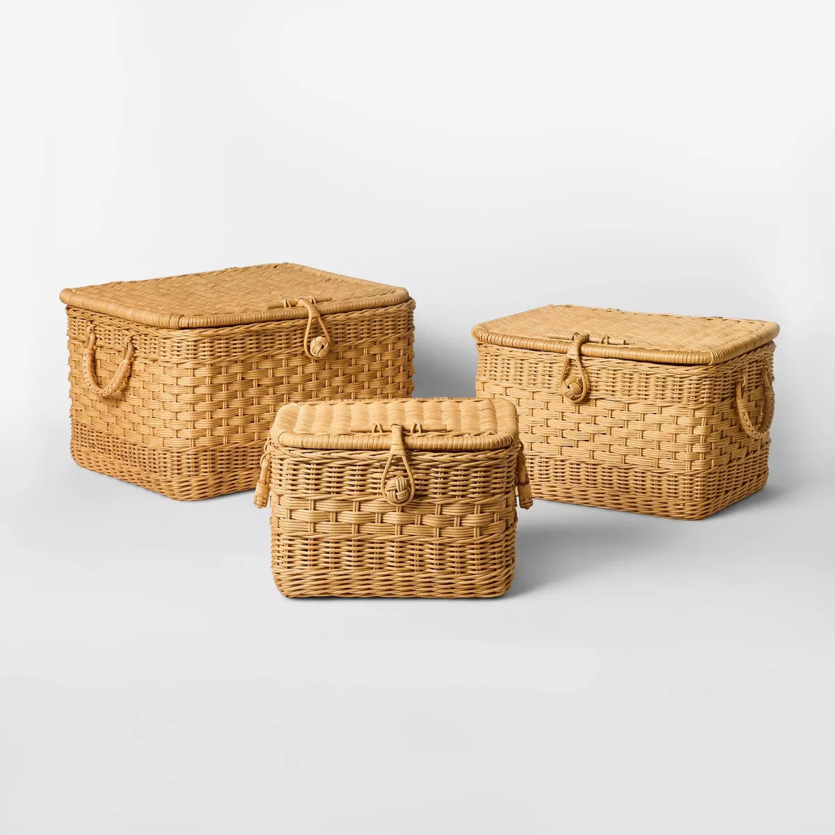 Medium Lidded Rattan Basket - Threshold™ designed with Studio McGee | Target
