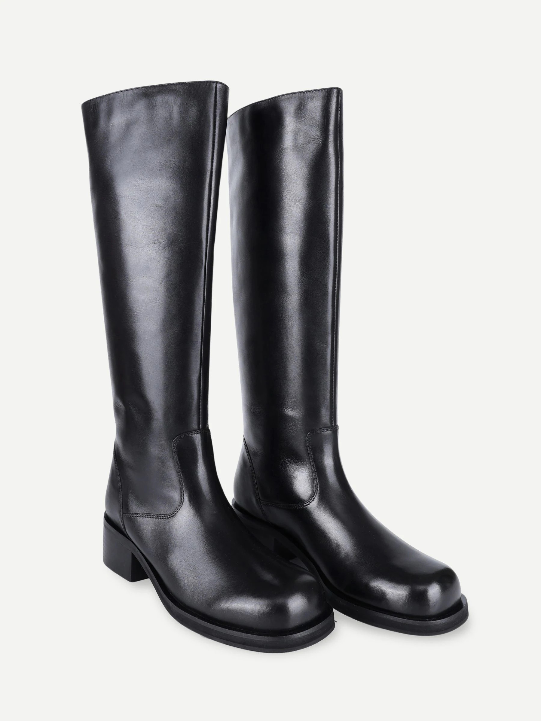 Off The Hook Off The Hook Helia Leather Knee High Block Heel Boots | Next EU
