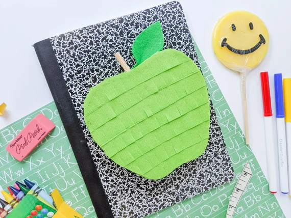 Green apple mini pinata | first day of school gift, back to school party, teacher appreciation gi... | Etsy (US)