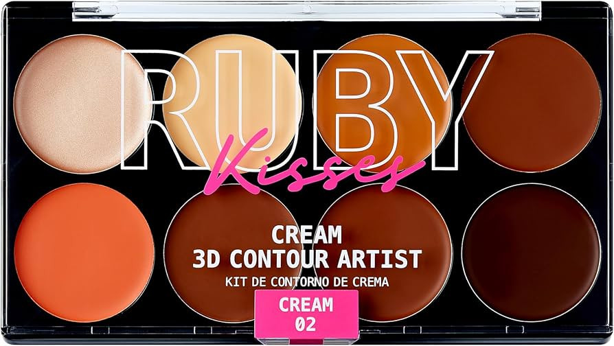 Ruby Kisses Flawless Finish with 3D Contour Cream Makeup Palette – Lightweight, Multi-Palette, ... | Amazon (US)